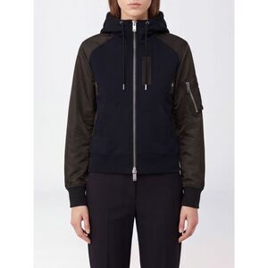 Sacai Women Nylon And Twill Sacai Zip-Up Hoodie With High Neck